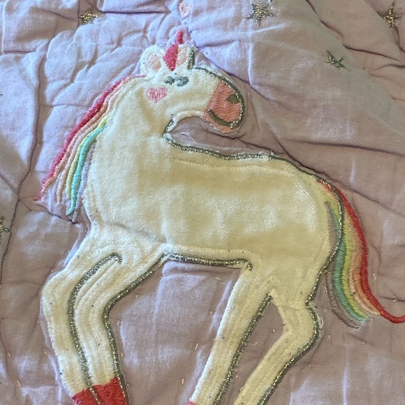 Pottery Barn Kids queen lavender unicorn quilt - Picture 8 of 9